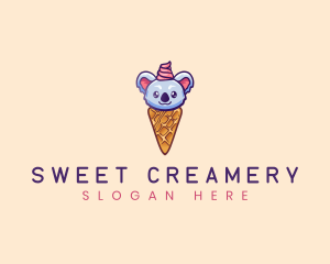 Koala Ice Cream Animal  logo design