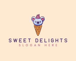 Koala Ice Cream Animal  logo design