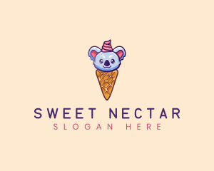 Koala Ice Cream Animal  logo design