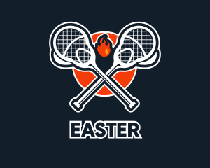 Lacrosse Stick Fire Logo