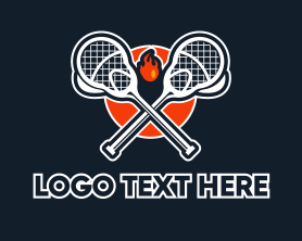 Fire - Lacrosse Stick Fire logo design