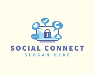 Communication Social Media logo design
