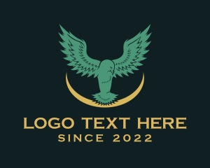 Military - Crescent Bird Wings logo design