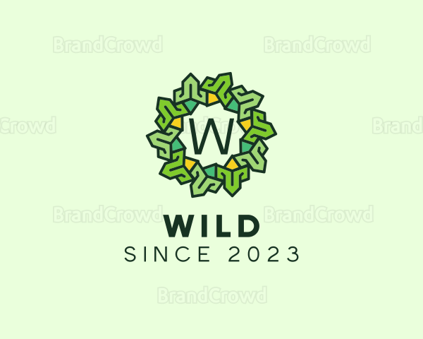 Nature Wreath Eco Flower Logo