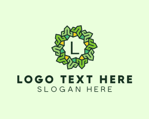 Nature Wreath Eco Flower Logo