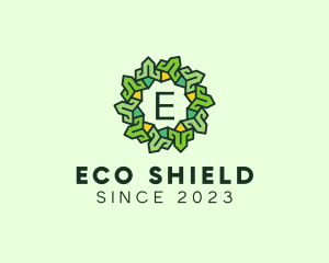 Nature Wreath Eco Flower logo design