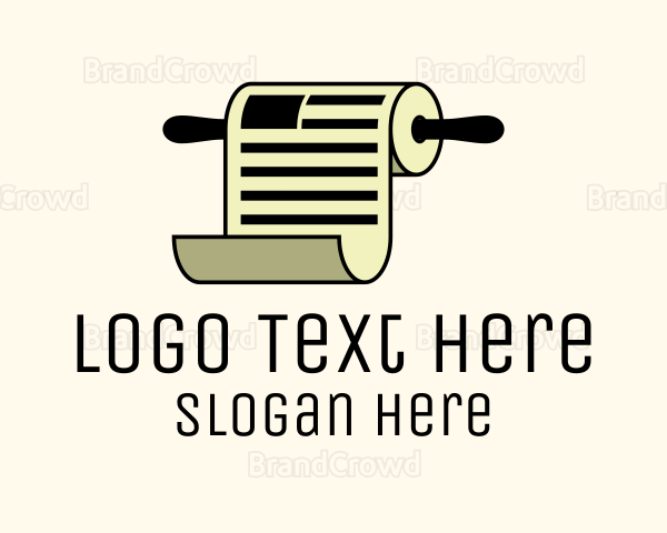 Document Scroll Paper Logo