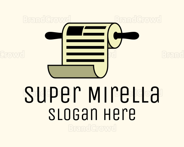 Document Scroll Paper Logo