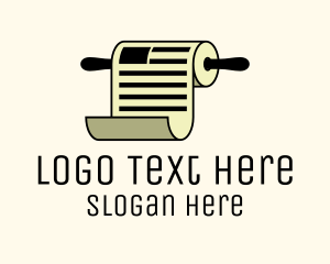 Certification - Document Scroll Paper logo design