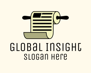 News - Document Scroll Paper logo design