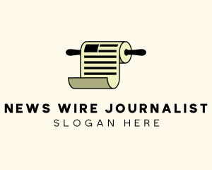 Document Scroll News logo design