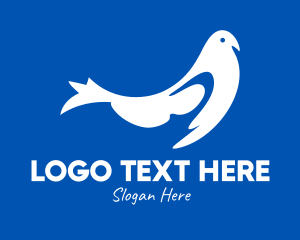 Birdie - Blue & White Bird logo design
