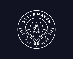 Crown Eagle Bird Logo