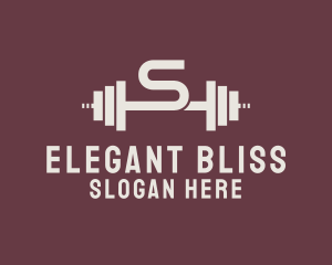 Weightlifting Gym Letter S  Logo