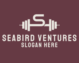 Weightlifting Gym Letter S  logo design