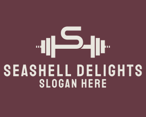 Weightlifting Gym Letter S  logo design