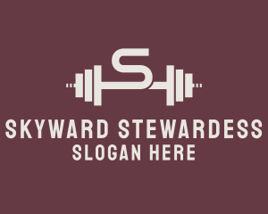 Weightlifting Gym Letter S  logo design