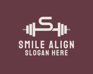 Weightlifting Gym Letter S  logo design