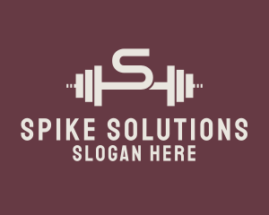 Weightlifting Gym Letter S  logo design