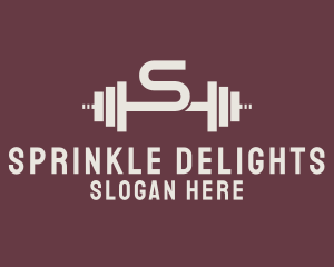 Weightlifting Gym Letter S  logo design