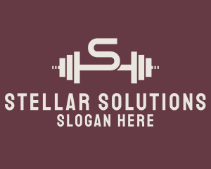 Weightlifting Gym Letter S  logo design