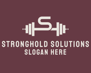 Weightlifting Gym Letter S  logo design