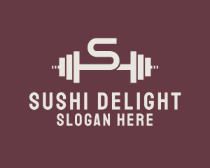 Weightlifting Gym Letter S  logo design