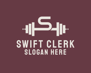 Weightlifting Gym Letter S  logo design