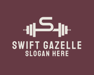 Weightlifting Gym Letter S  logo design