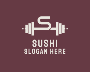 Weightlifting Gym Letter S  logo design