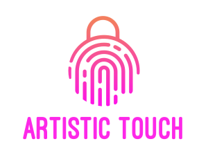 Fingerprint Biometric Lock logo design