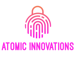 Fingerprint Biometric Lock logo design