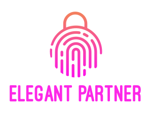 Fingerprint Biometric Lock logo design