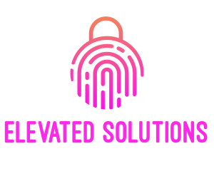 Fingerprint Biometric Lock logo design