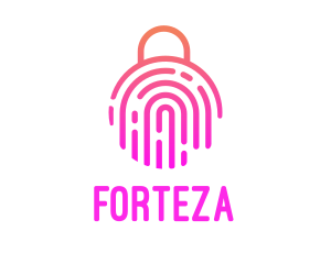 Fingerprint Biometric Lock logo design