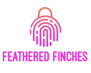 Fingerprint Biometric Lock logo design