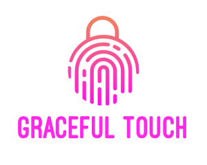 Fingerprint Biometric Lock logo design