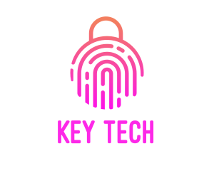 Fingerprint Biometric Lock logo design