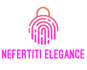 Fingerprint Biometric Lock logo design