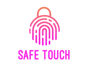 Fingerprint Biometric Lock logo design