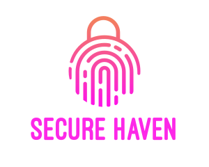 Privacy - Fingerprint Biometric Lock logo design