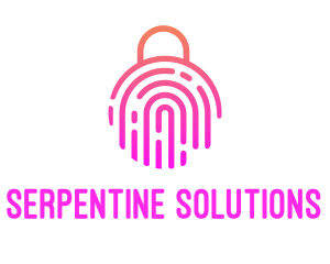 Fingerprint Biometric Lock logo design