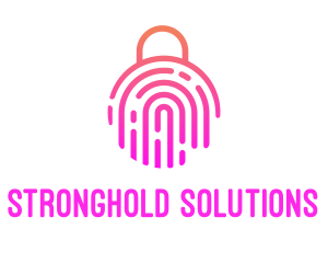 Fingerprint Biometric Lock logo design