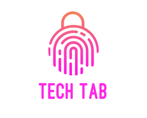 Tablet - Fingerprint Biometric Lock logo design