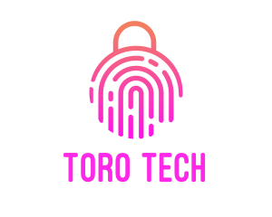 Fingerprint Biometric Lock logo design