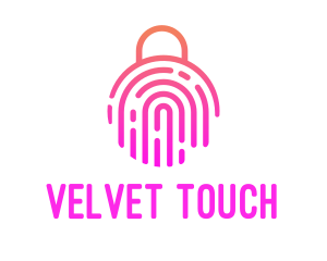 Fingerprint Biometric Lock logo design