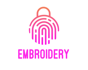 Fingerprint Biometric Lock logo design