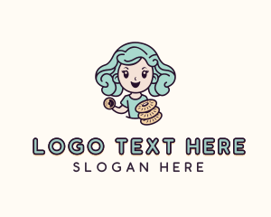Girl - Cookie Girl Patisserie logo design