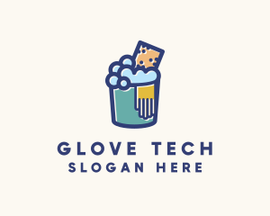 Bucket Sponge Cleaning  logo design