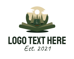 Bookstore - Outdoor Camping Book logo design